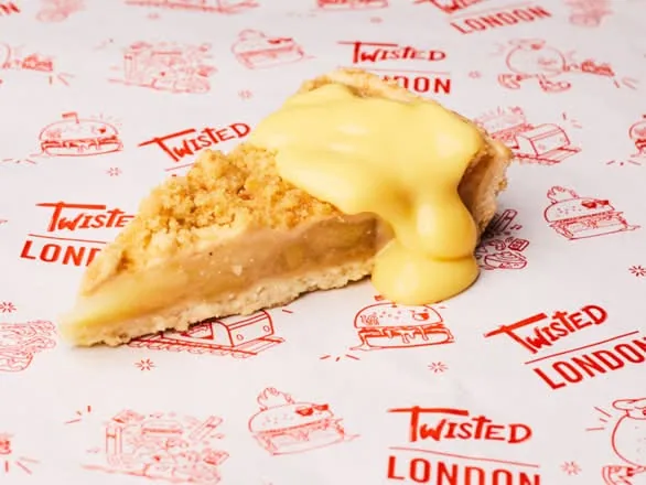 Toffee Apple Crumble Tart (V)
