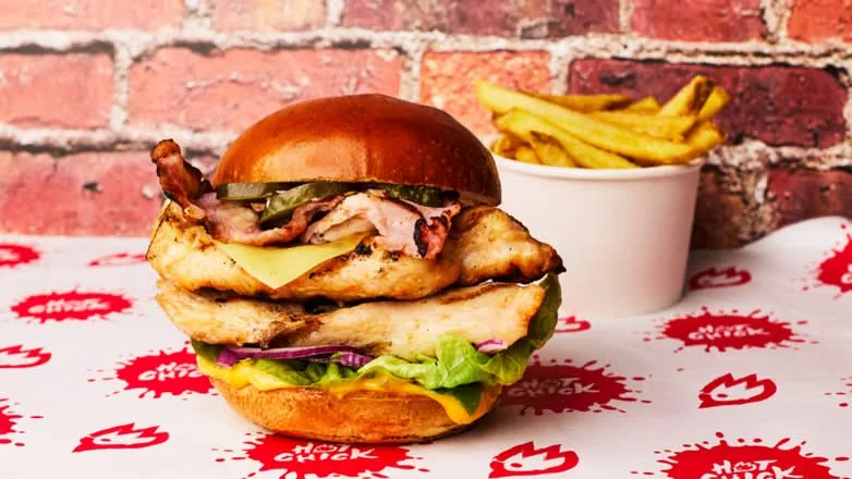 Double Chicken Cheese & Bacon Burger