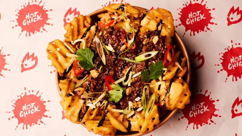 Loaded BBQ Pork Waffle Fries