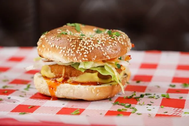 Frank's Vegan Chicken Bagel