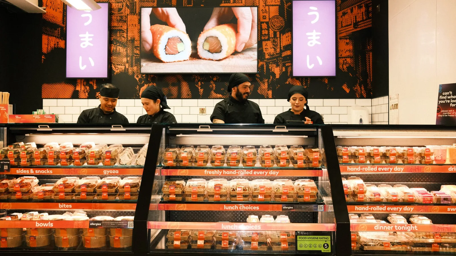YO! sushi counter (Fareham Tesco)